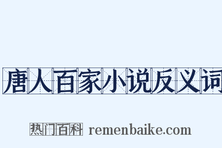 唐人百家小说反义词是什么意思的图片
